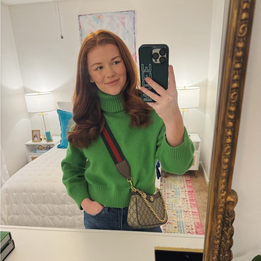 Green Turtleneck Sweater